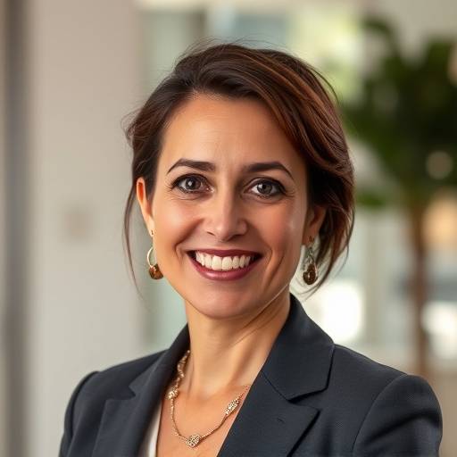 Retrato de Marta Fern谩ndez, Asesora Financiera de Auto ��lite Barcelona, mostrando una actitud amigable y profesional.